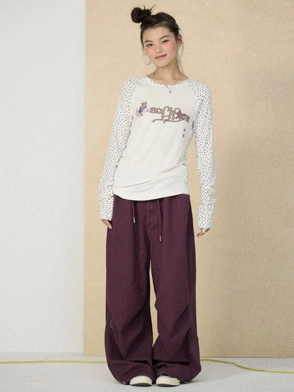 Achihara Soft Viscose Floral Long Sleeve Crew Neck Straight Fit Women Work Casual T-Shirt