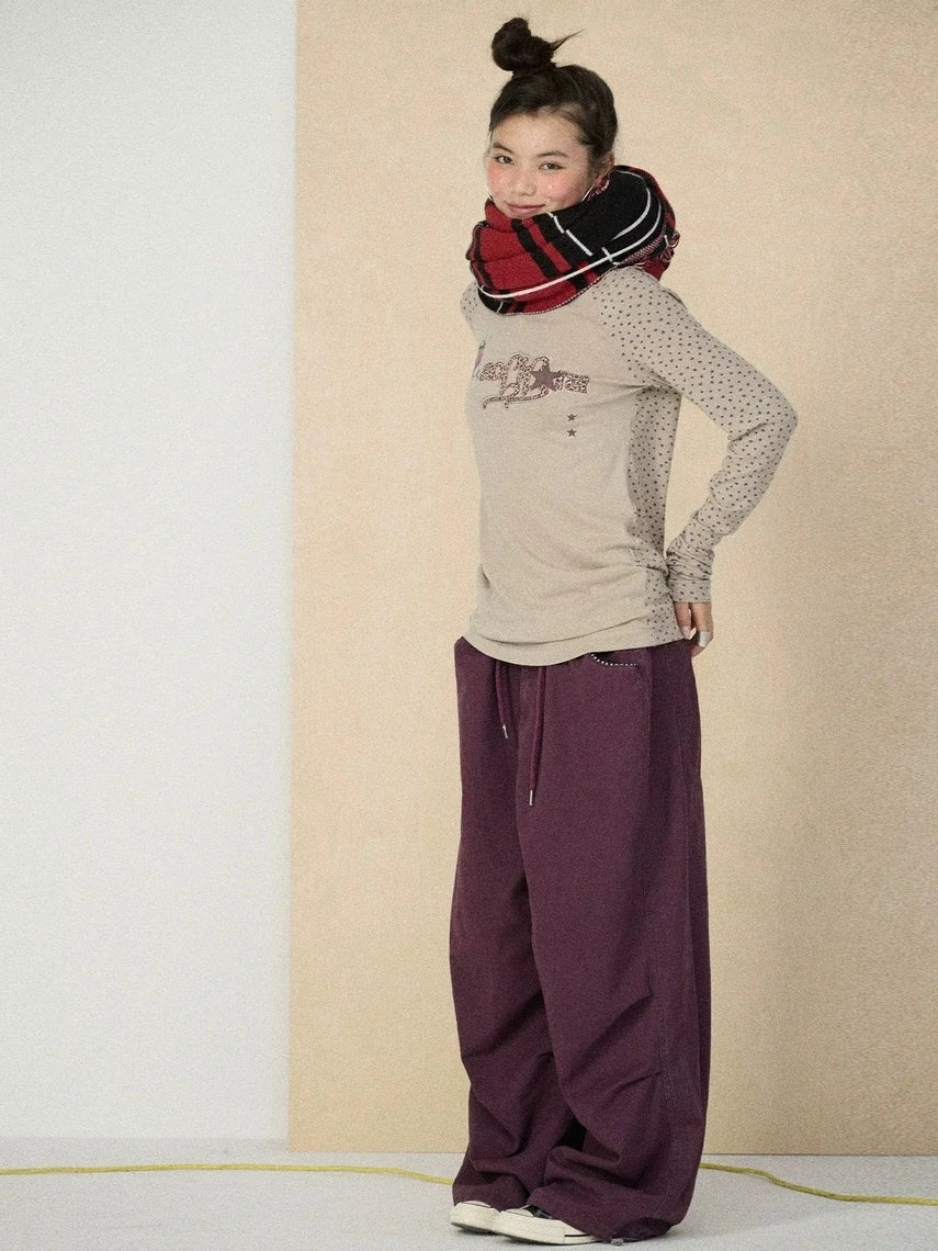 Achihara Soft Viscose Floral Long Sleeve Crew Neck Straight Fit Women Work Casual T-Shirt