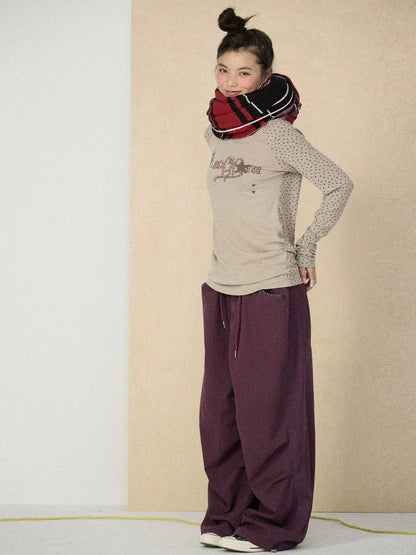 Achihara Soft Viscose Floral Long Sleeve Crew Neck Straight Fit Women Work Casual T-Shirt