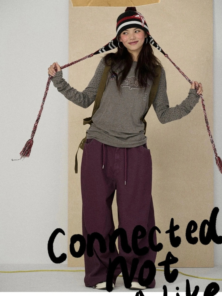 Achihara Soft Viscose Floral Long Sleeve Crew Neck Straight Fit Women Work Casual T-Shirt