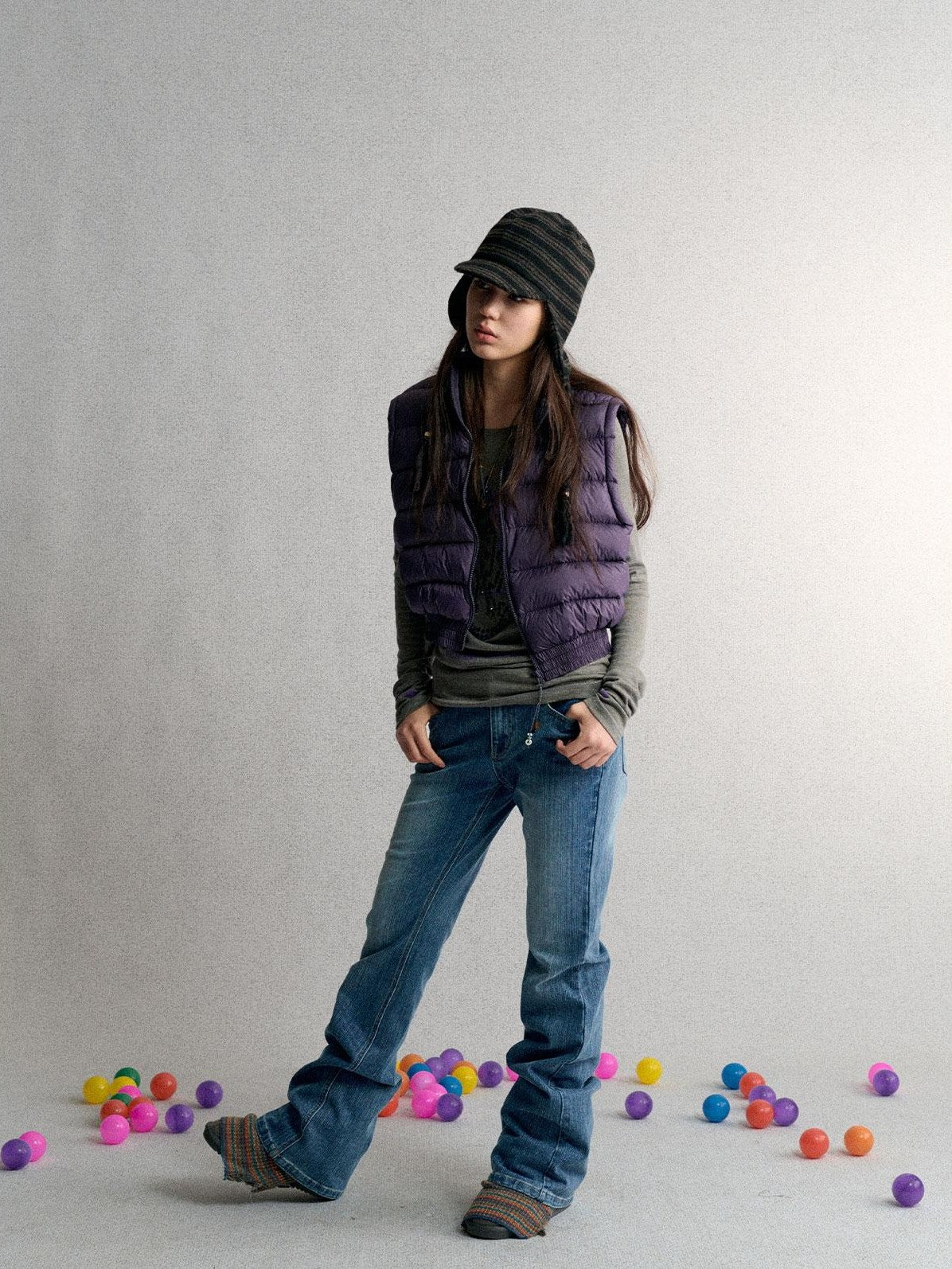 Achihara Solid Zip Front Slim Fit Nylon Women&