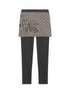 Souffle Knit Flared Pants With False Two Piece Design