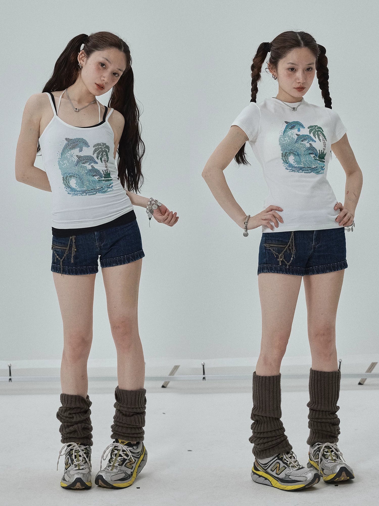 Achihara Sparkly Disco Summer Sleeveless T-Shirt &amp; Vest-5
