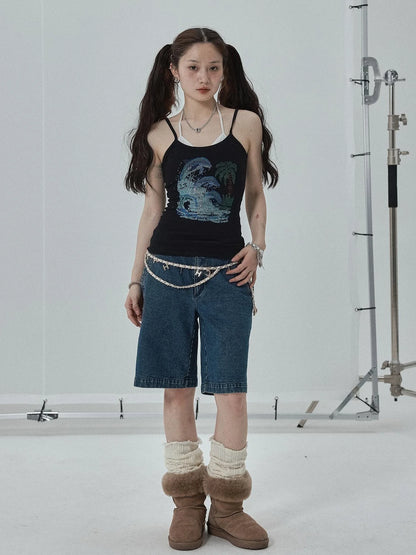Sparkly Disco Summer Sleeveless T-Shirt &amp; Vest