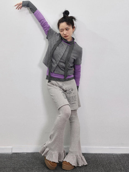 Achihara Spider Studded Short Sleeve Open Front Cardigan