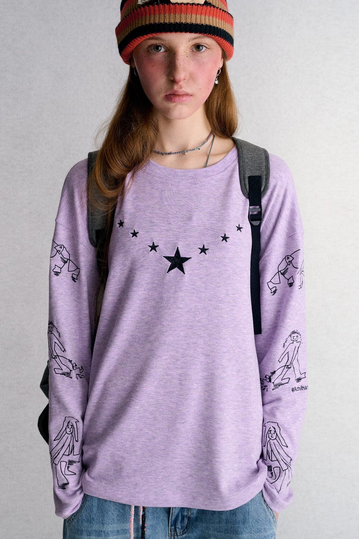 Achihara_Star_Embroidered_Print_Loose_Fit_Women&