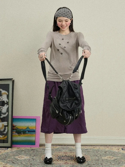 Starry Sunscreen Print Knit Tee