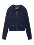 Stars Cropped Hoodie Women Short Top 2025 New Spring Autumn Jacket