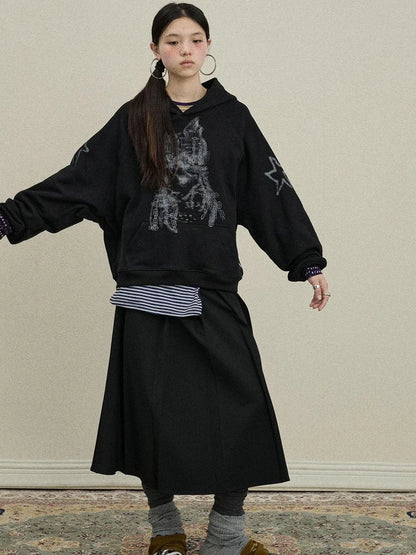 Stars Me Hooded Jacket Women Spring Fall 2025 New Casual Outerwear