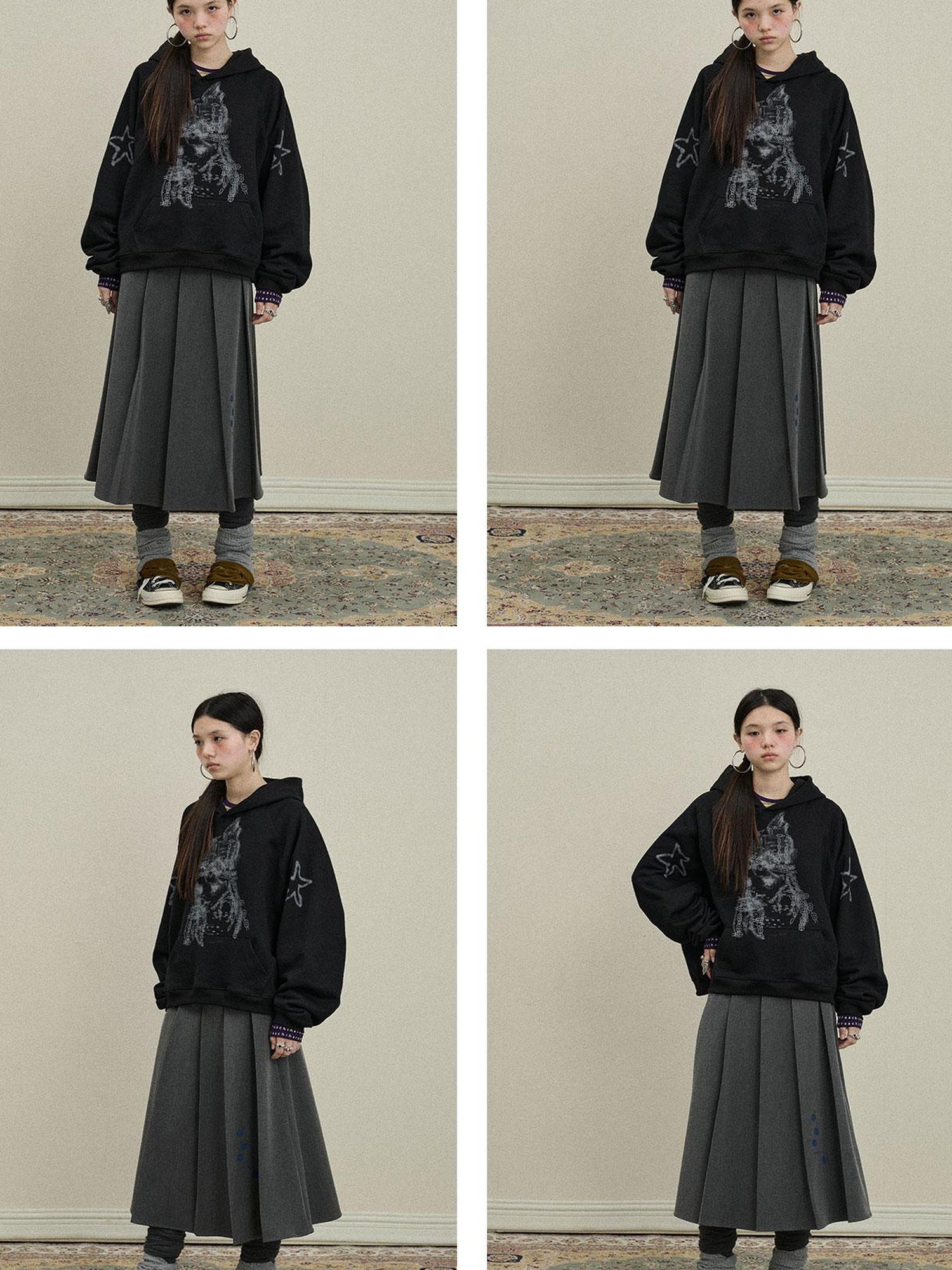 Update Achihara Stars Me Hooded Jacket Women Spring Fall 2025 New Casual Outerwear