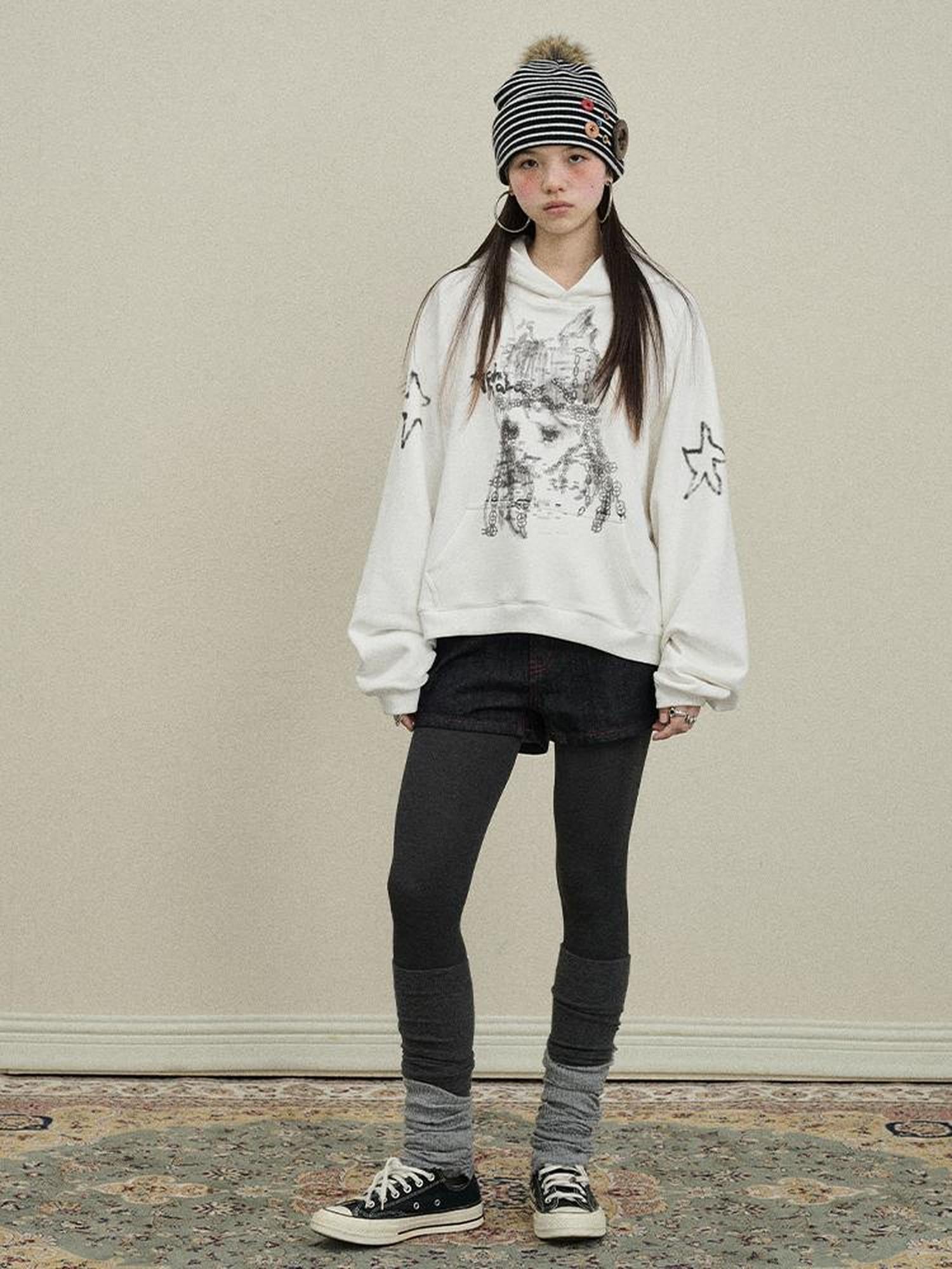 Update Achihara Stars Me Hooded Jacket Women Spring Fall 2025 New Casual Outerwear