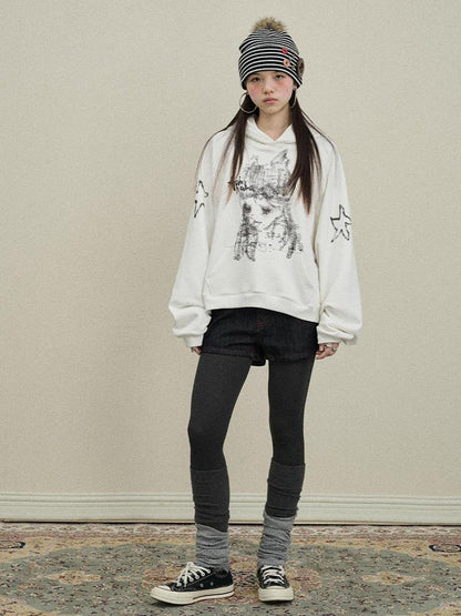 Update Achihara Stars Me Hooded Jacket Women Spring Fall 2025 New Casual Outerwear