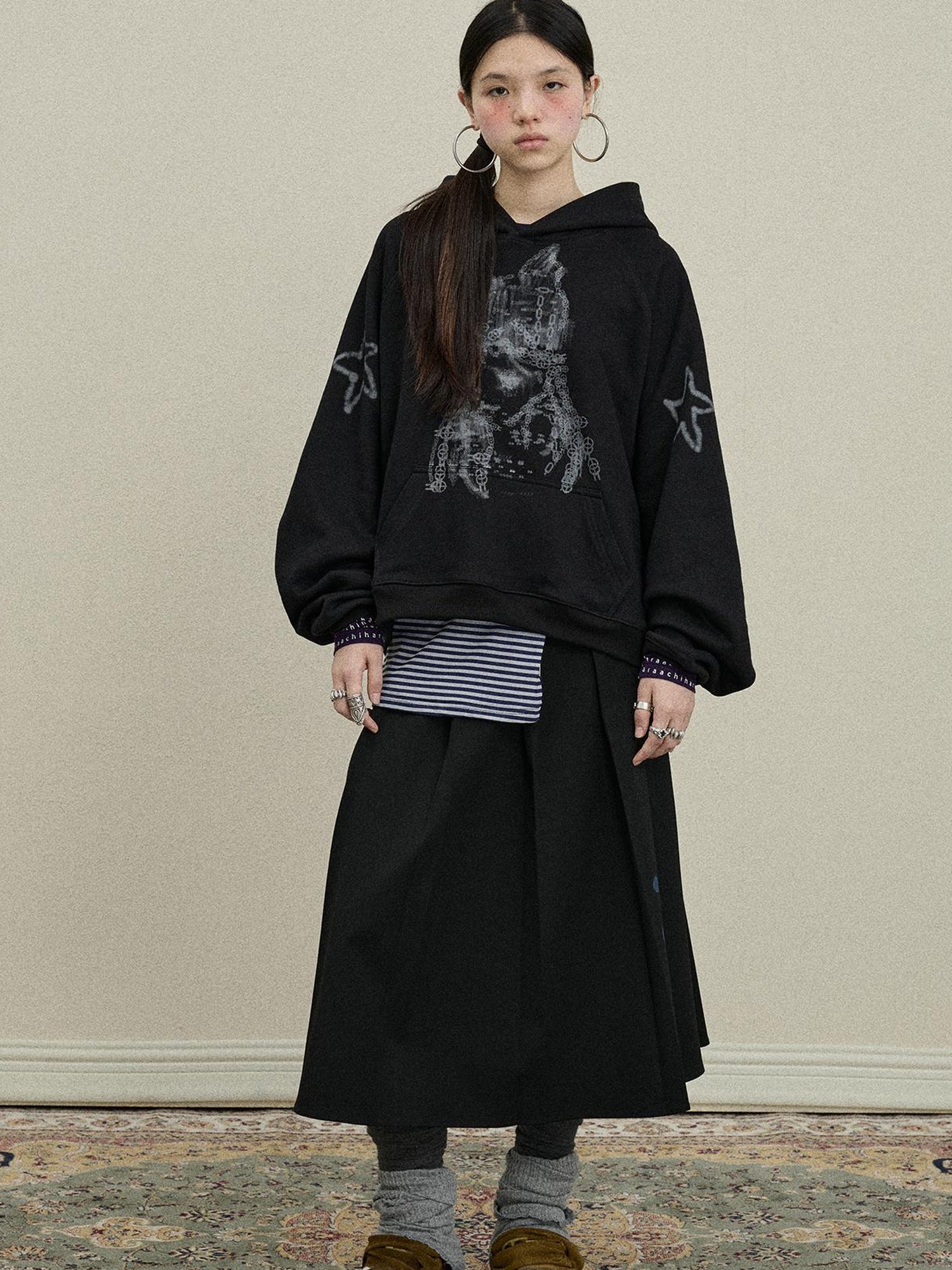 Update Achihara Stars Me Hooded Jacket Women Spring Fall 2025 New Casual Outerwear