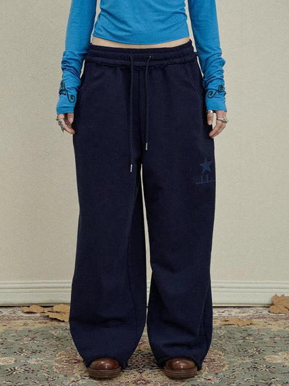 Stars Wide Leg Pants For Women Loose Fit Casual Trousers