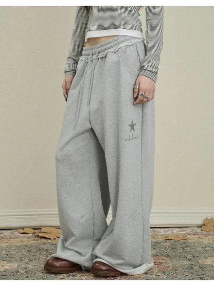 Stars Wide Leg Pants For Women Loose Fit Casual Trousers
