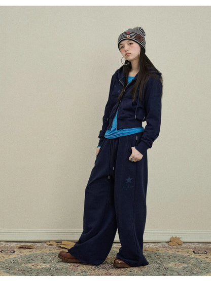 Stars Wide Leg Pants For Women Loose Fit Casual Trousers