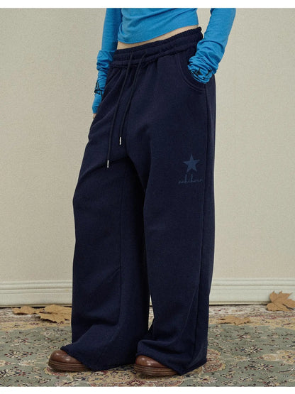 Stars Wide Leg Pants For Women Loose Fit Casual Trousers