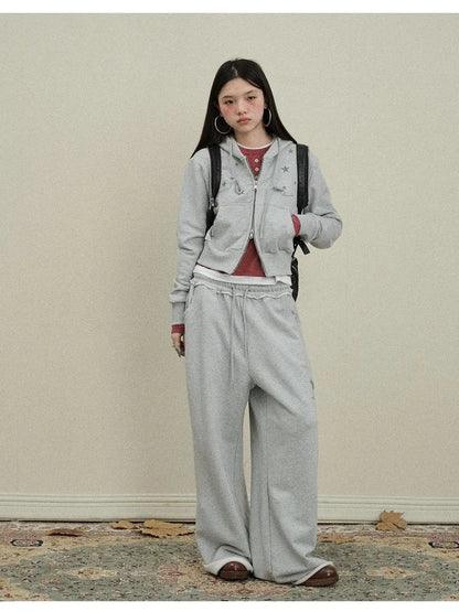 Stars Wide Leg Pants For Women Loose Fit Casual Trousers