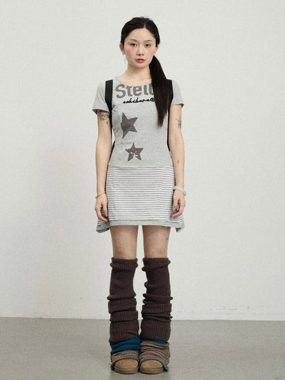 Stella Stolen Romance Short Sleeve Striped Dress