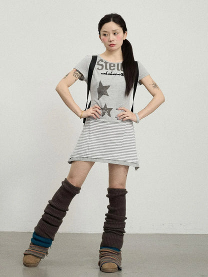 Stella Stolen Romance Short Sleeve Striped Dress