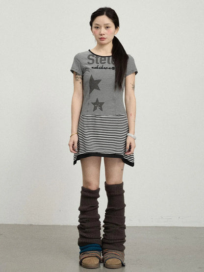 Stella Stolen Romance Short Sleeve Striped Dress