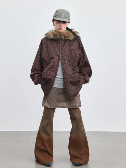 Stellar Quilted Nylon Parka With Fur Trim