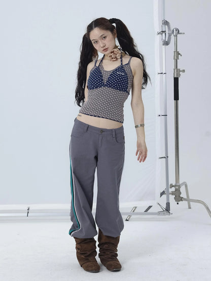 Strappy Dot Bustier Top For Summer