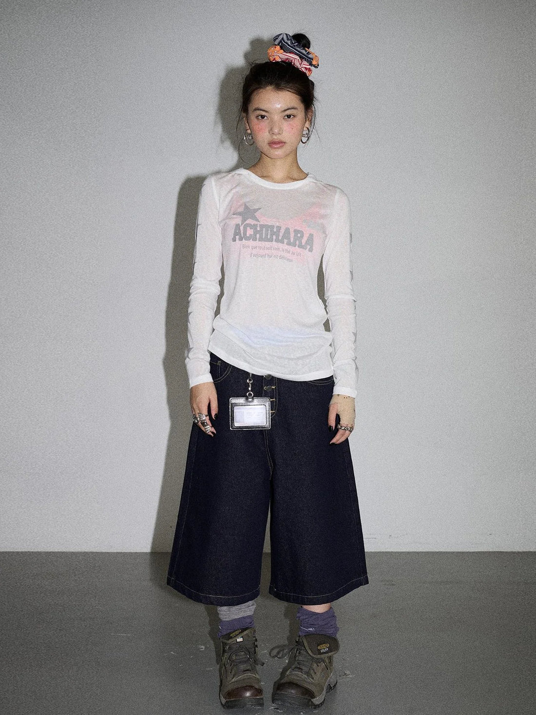 Street Inspired Cropped Wide Leg Jeans