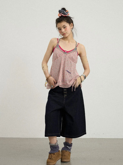 Street Inspired Cropped Wide Leg Jeans
