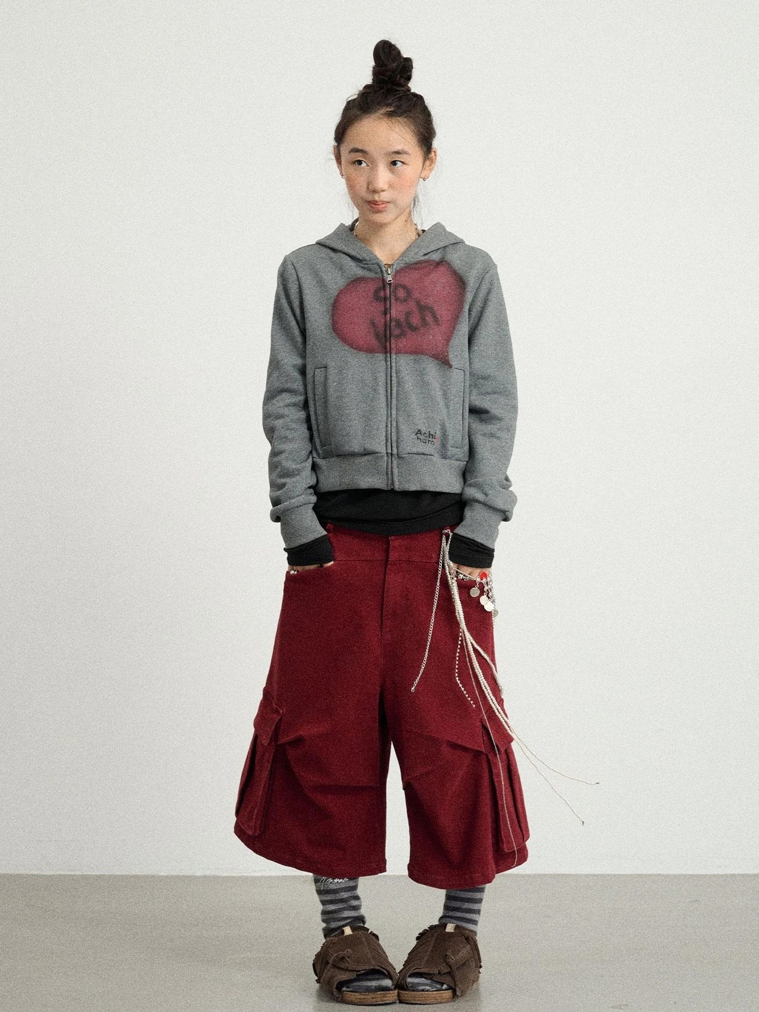 Stretch Cotton Cargo Capri Pants