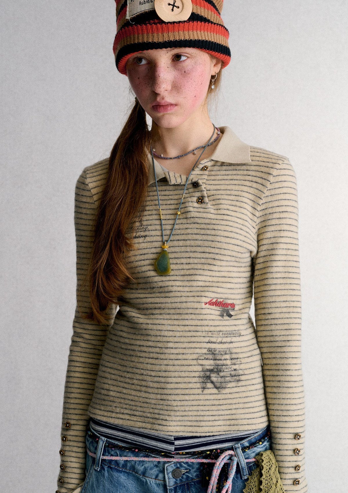 Achihara_Striped_Embroidered_Print_Slim_Fit_Women&