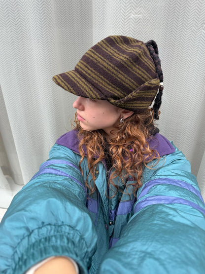 Achihara Striped Knit Earflap Women&