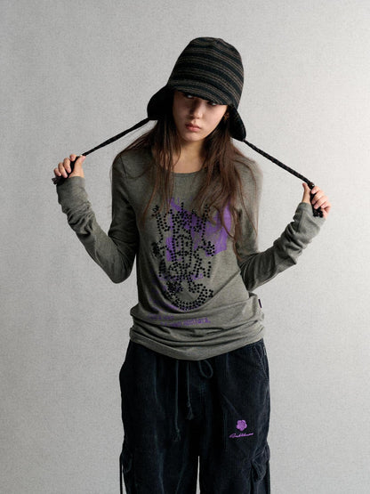 Achihara Striped Knit Earflap Women&