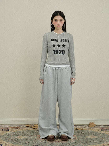 Achihara Striped Long Sleeve Layering Tee-2