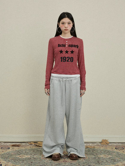 Achihara Striped Long Sleeve Layering Tee-3