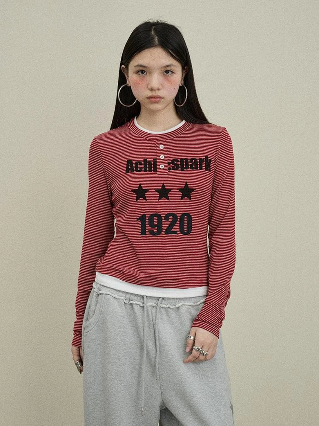 Striped Long Sleeve Layering Tee