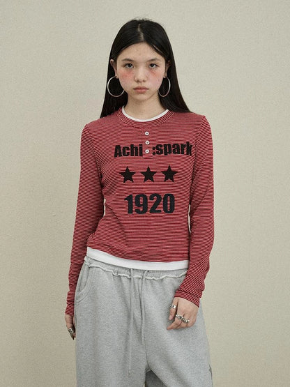 Striped Long Sleeve Layering Tee