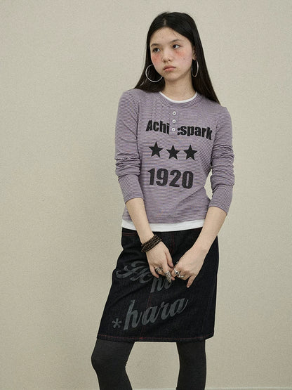 Achihara Striped Long Sleeve Layering Tee-4