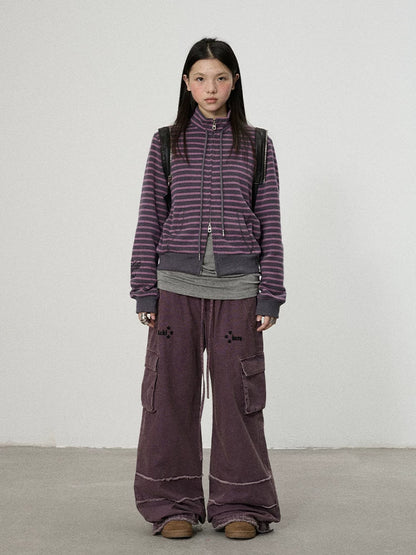 Achihara Striped Mushroom Sweatshirt-1