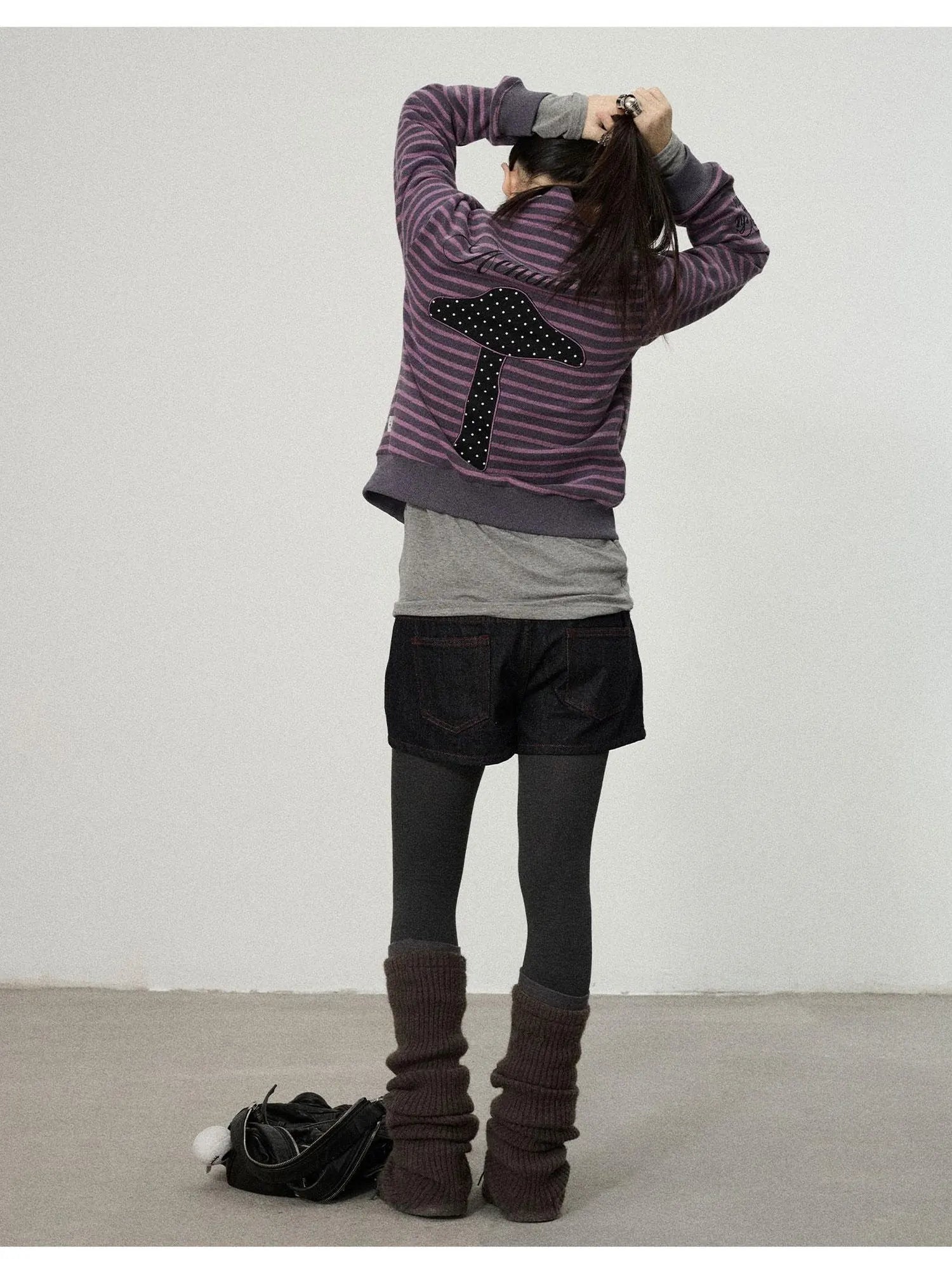 Striped Mushroom Sweatshirt