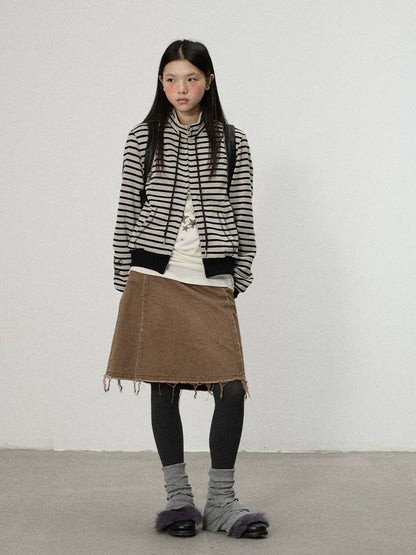 Achihara Striped Mushroom Sweatshirt-2