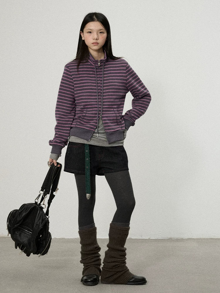 Achihara Striped Mushroom Sweatshirt-3