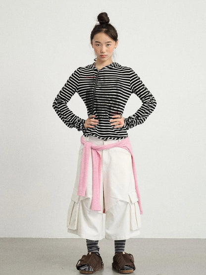 Striped Punk Bandage Coat