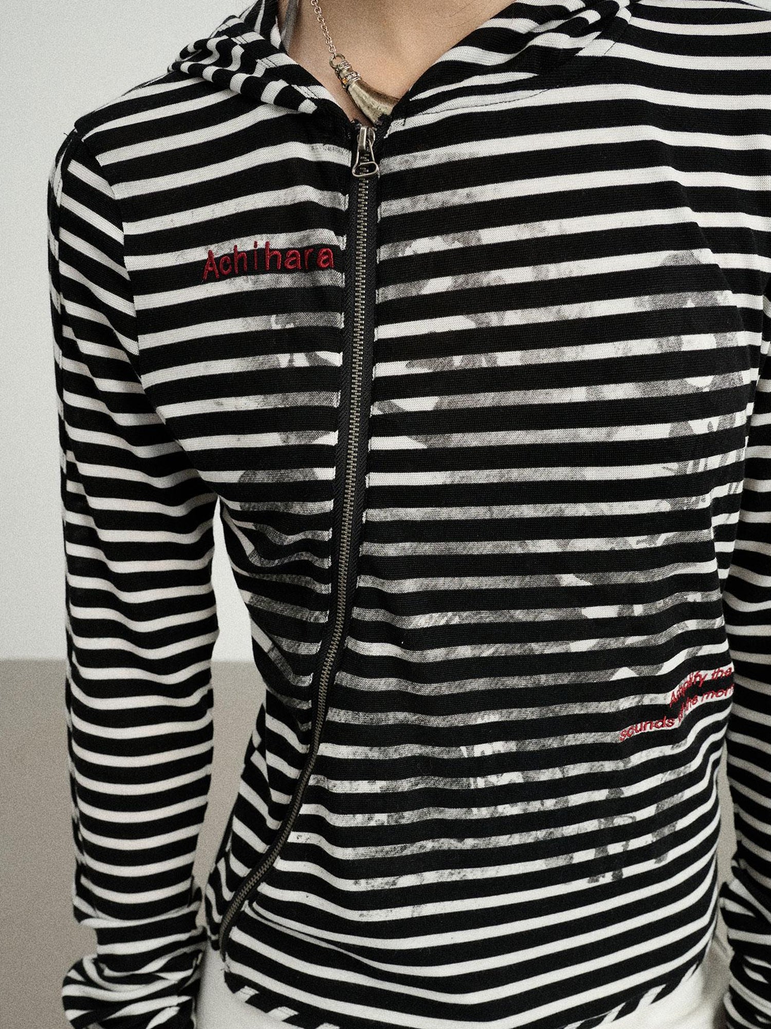 Achihara Striped Punk Bandage Coat