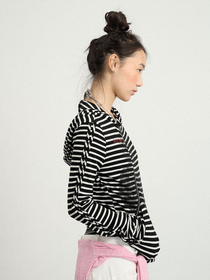 Achihara Striped Punk Bandage Coat