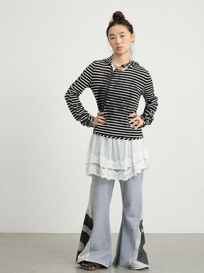 Striped Punk Bandage Coat