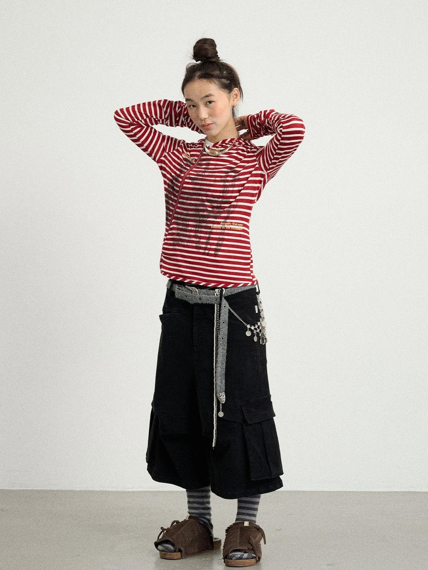 Striped Punk Bandage Coat