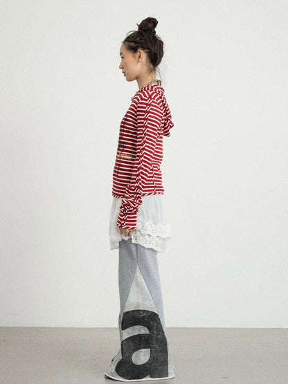 Striped Punk Bandage Coat