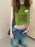 Achihara_Striped_Seaweed_Print_Badge_Slim_Fit_Women&