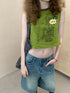 Achihara_Striped_Seaweed_Print_Badge_Slim_Fit_Women&